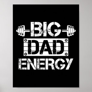 Gym BDE Big Dad Energie Vaderdag Poster
