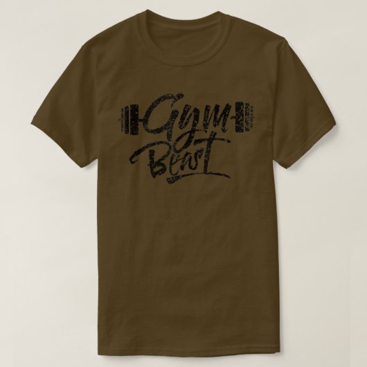 Gym Beast Bodybuilding Training Weightlifting Work T-shirt (Design voorkant)