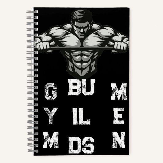 Gym Beast Notitieboek Veiny Dumbbell Grip Hoesje (Voorkant)