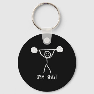 Gym Beest Funny Bodybuilding Oefening Fitness Werk Sleutelhanger