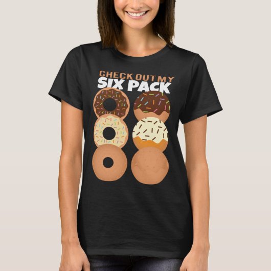 Gym Bekijk mijn Six Pack Donut Zomervakantie T-shirt (Voorkant)