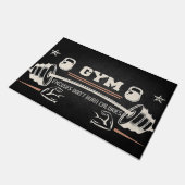 Gym Black doormat, Funny Fitness doormat Deurmat (Schuin)
