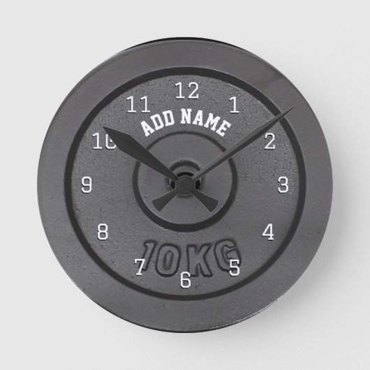 Gym Bodybuilder Wall Clock Ronde Klok (Voorkant)