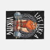 Gym Bodybuilding Lift Like A Viking  Fleece Deken (Voorkant (Horizontaal))