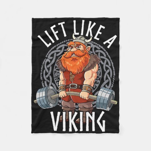 Gym Bodybuilding Lift Like A Viking  Fleece Deken (Voorkant)