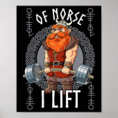 Gym Bodybuilding Training Of Norse I Lift Viking  Poster (Voorkant)