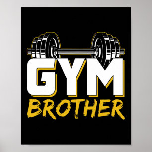 Gym Broer Training Fitness Workout Gewichtheffen Poster