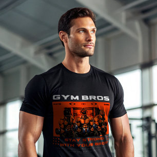 Gym Bros T-Shirt Broederschap Workout Motivatie