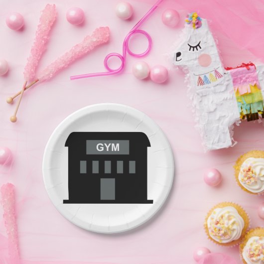 Gym Building Papieren Bordje (Feest)