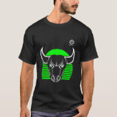 Gym Bull Head Groene Gym Bodybuilding Fitness Trei T-shirt (Voorkant)