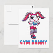 Gym Bunny Briefkaart (Voorkant / Achterkant)