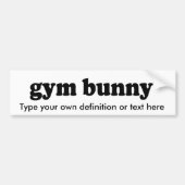 GYM BUNNY BUMPERSTICKER (Voorkant)
