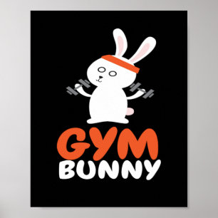 Gym Bunny Fitness Muskout Poster