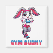 Gym Bunny Magneet (Voorkant)