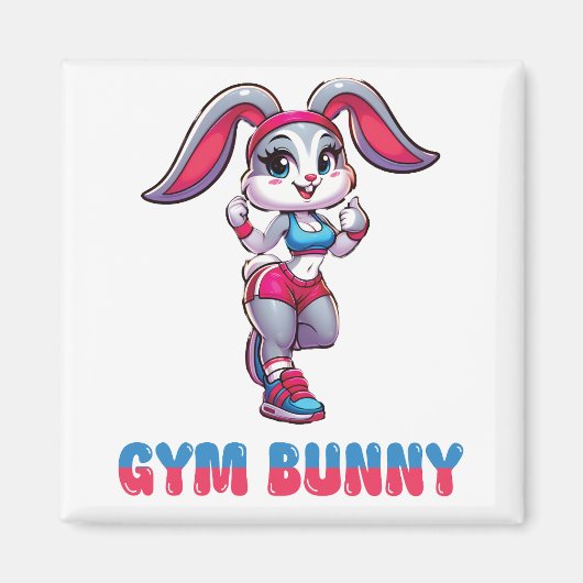 Gym Bunny Magneet (Voorkant)
