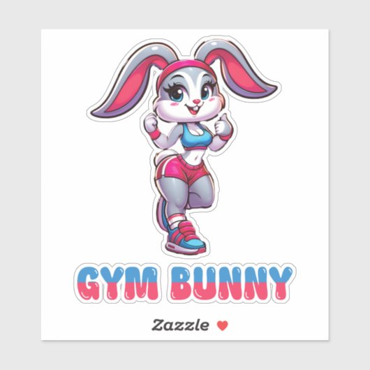 Gym Bunny Sticker (Vel)