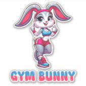 Gym Bunny Sticker (Voorkant)