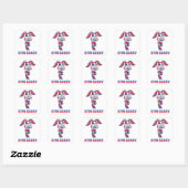 Gym Bunny Vierkante Sticker (Vel)