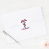 Gym Bunny Vierkante Sticker (Envelop)