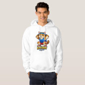 Gym Cat Humor Artwork – Funny Workout Style Hoodie (Voorkant volledig)