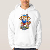 Gym Cat Humor Artwork – Funny Workout Style Hoodie (Voorkant)