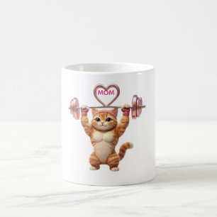 Gym Cat Mom Mok - Moederdag Geschenk