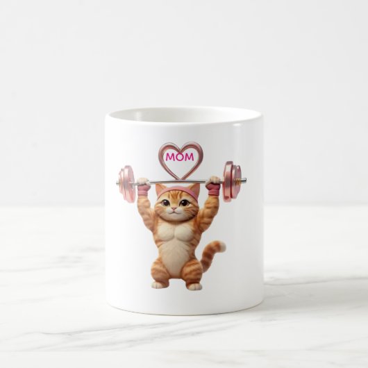 Gym Cat Mom Mok - Moederdag Geschenk (Center)