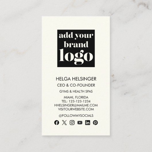 Gym CEO Manager Coach Personal Trainer Visitekaartje (Achterkant)