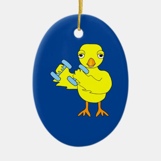 Gym Chick Keramisch Ornament (Voorkant)