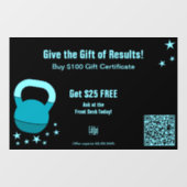 Gym Christmas Gift Results Certificate Promotion Raamsticker (Vel)