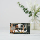 Gym Coach Personal Trainer Fitness Photo Visitekaartje (Staand voorkant)
