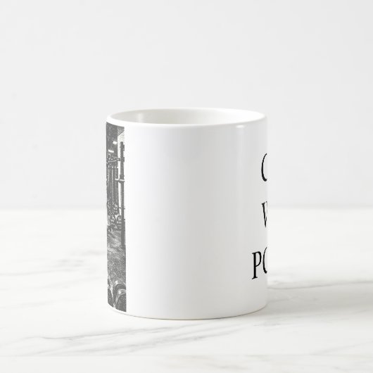Gym Coffee Mug – Hard Work - Grey Will Power Koffiemok (Center)