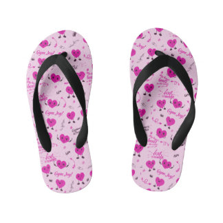 Gym Crazy Heart Patroon Roze Kinder Teenslippers