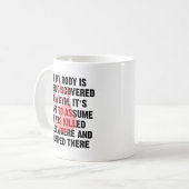 Gym Crime Scene Funny Mug Koffiemok (Voorkant links)