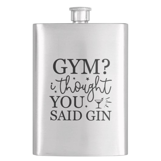 Gym? dacht dat je gin zei flacon (Voorkant)