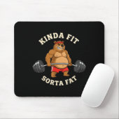 Gym Dad Bod Werlifting Bear Weightlifting Men Muismat (Met muis)