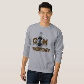 Gym Dagelijks Bodybuilder Grafische Sweatshirt (Voorkant volledig)