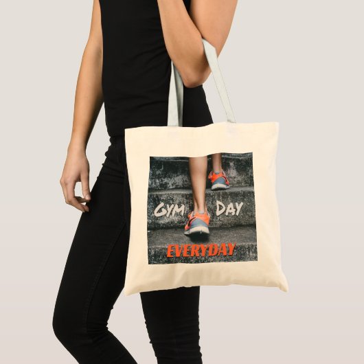 Gym Day Dagelijkse workout-motieven Oranje Tote Bag (Voorkant (product))