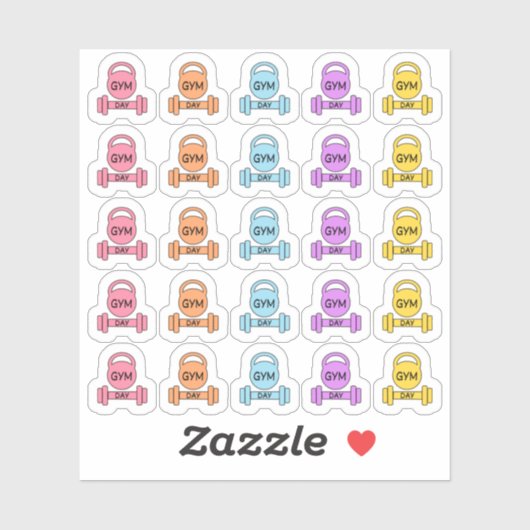 Gym Day Fitness Workout Oefening Bujo Planner Sticker (Vel)