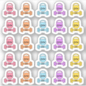 Gym Day Fitness Workout Oefening Bujo Planner Sticker (Voorkant)