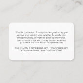 Gym Dumbbell Logo | gezondheidsfitness Visitekaartje (Achterkant)