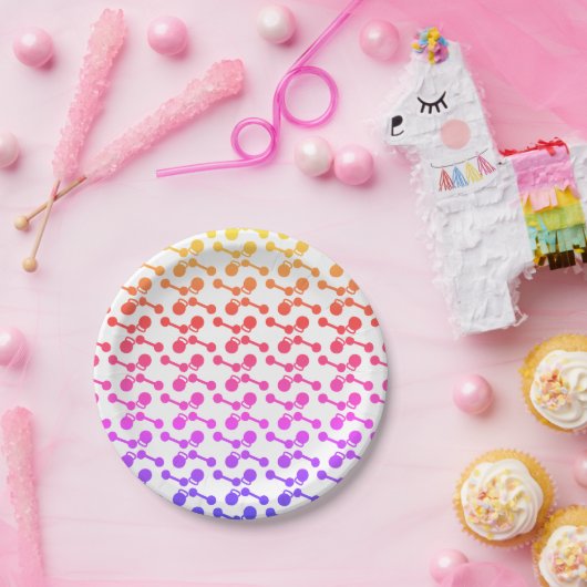 Gym Dumbbells Pattern Papieren Bordje (Feest)