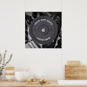 Gym Eigenaar of gebruiker met gebogen tekst Funny Poster (Keuken)