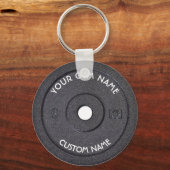 Gym Eigenaar of gebruiker met gebogen tekst Funny Sleutelhanger (Voorkant)