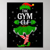 Gym Elf Christmas Family Workout Girls Women Elf S Poster (Voorkant)