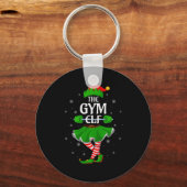 Gym Elf Christmas Family Workout Girls Women Elf S Sleutelhanger (Voorkant)