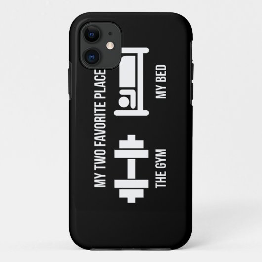 Gym en Bed - Grappig Cartoon Pictogram - Nieuwighe Case-Mate iPhone Case (Achterkant)