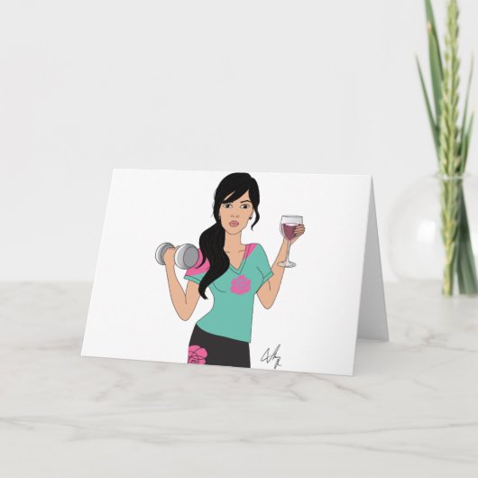 Gym en de Wino Feestdagen Kaart (Voorkant)