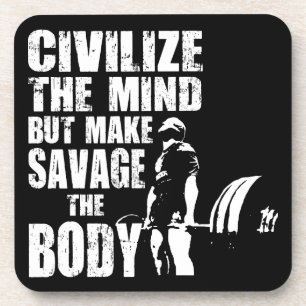 Gym en fitness Motivatie - Besparing in het lichaa Bier Onderzetter