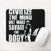 Gym en fitness Motivatie - Besparing in het lichaa Muismat (Met muis)